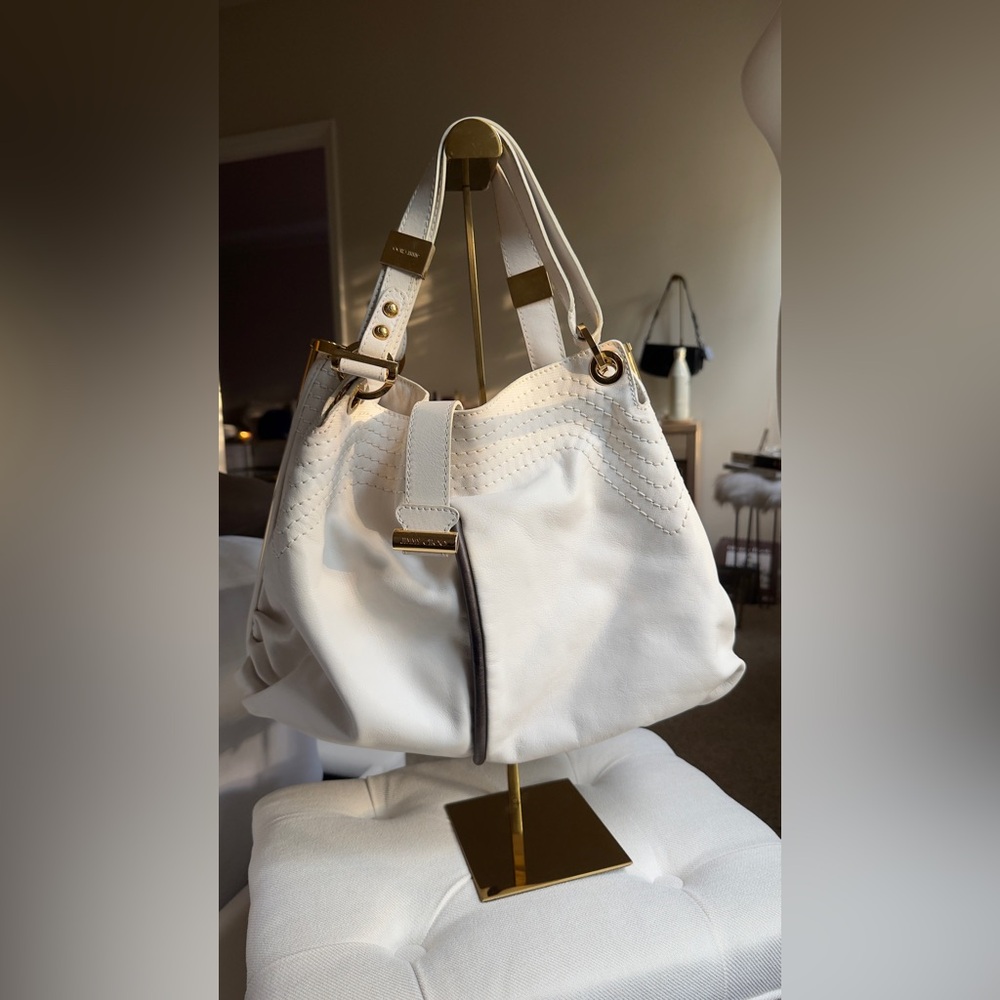 Jimmy Choo White Leather Tote Bag NWT | $2175 Saks Price | Made in Italy